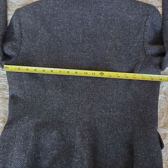 Lauren Ralph  Lauren Blazer Charcoal Gray Size 12  Wool Blend - Picture 8 of 8